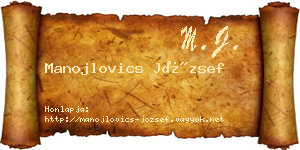 Manojlovics József névjegykártya